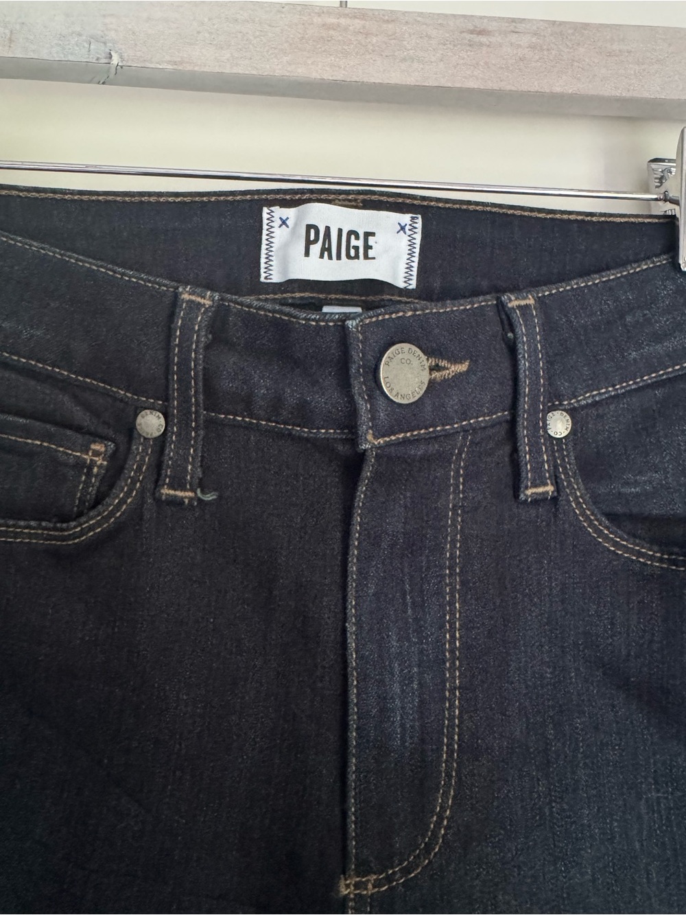 PAIGE Hoxton Ultra Skinny High Rise Dark Wash Jeans Size 27 Classic Denim - Picture 4 of 11